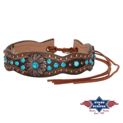 Stars & Stripes Western Style Cowboyhut Hutband HB-58 braun Hüte Hutbänder Braun female detail 1