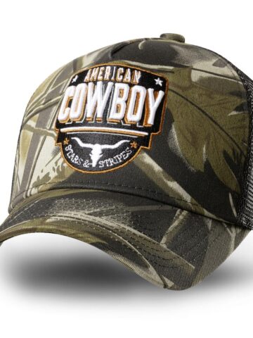 Stars & Stripes Western Trucker Cap American Cowboy Tarnfarbe-oliv Hüte Caps Grün unisex main image Western Wear