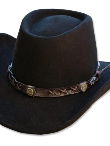 Stars & Stripes Western Wollfilzhut Gambler schwarz Hüte Filzhüte Schwarz unisex main image Western Wear