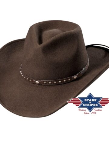 Stars & Stripes Western Wollfilzhut Reno braun Hüte Filzhüte Braun unisex main image Western Wear