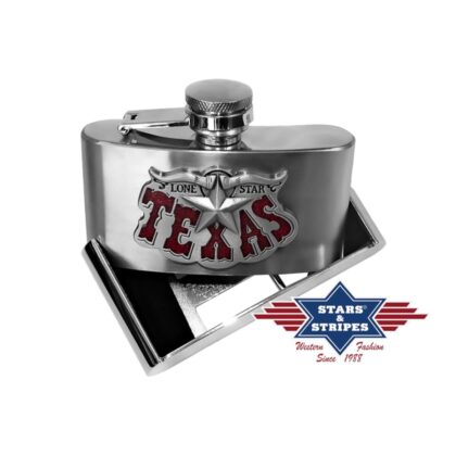 Stars & Stripes Westerngürtelschnalle mit Flachmann GS-510 Texas Gürtel Gürtelschnallen Silber unisex detail 1