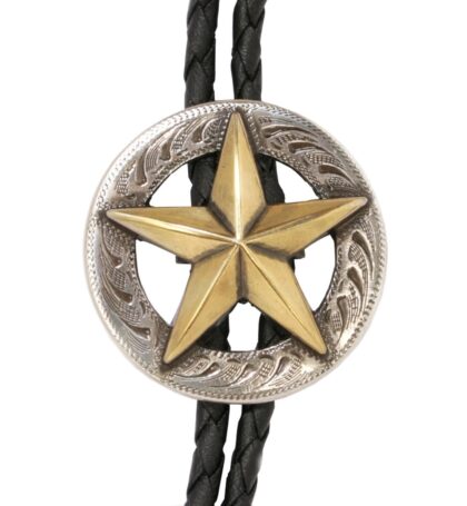 Western Bolotie Golden Star - Erlebe Western Eleganz Accessoires Boloties Silber unisex detail 1