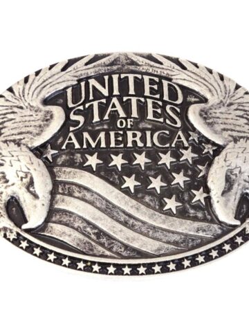 Western-Gürtelschnalle Stars and Stripes silber Gürtel Gürtelschnallen Silber unisex main image Western Wear