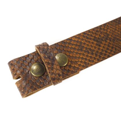 Western Ledergürtel Snake Brown & Ellipse Gold Gürtel Ledergürtel Braun unisex detail 2