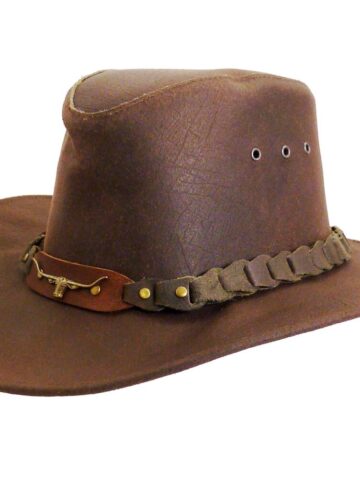 Westernwear Leder-Westernhut Longhorn braun Hüte Lederhüte Braun unisex main image Western Wear