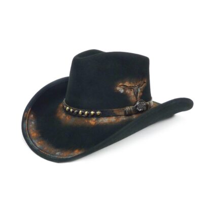 Dallas Hats Westernhut Fort Worth aus Wollfilz Hüte Filzhüte Schwarz unisex main image Western Wear