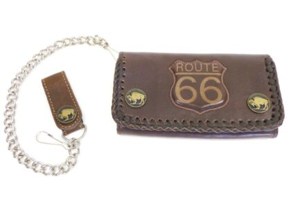 Great Western Biker- & Trucker-Geldbörse Route 66 braun Accessoires Geldbörsen Braun unisex main image Western Wear