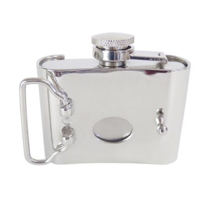 Great Western Flachmann Gürtelschnalle Flask Stierkopf 2oz 60ml Gürtel Gürtelschnallen Silber unisex detail 4