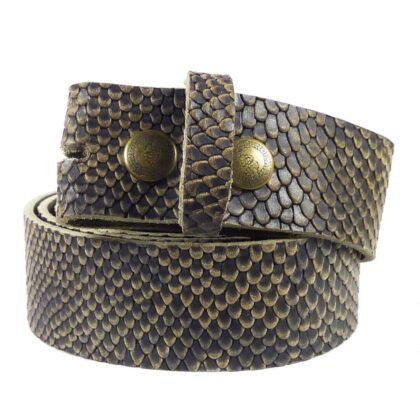 Great Western Ledergürtel Western Style Snake Dark Gürtel Ledergürtel Braun unisex main image Western Wear