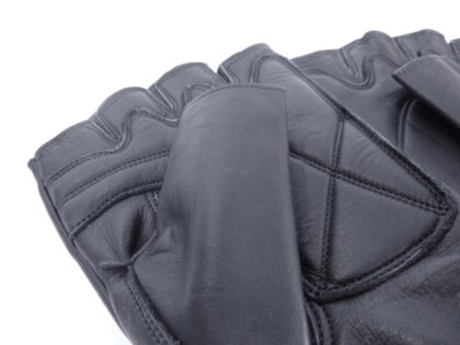 Great Western fingerfreie Lederhandschuhe Adler 3D schwarz Accessoires Handschuhe Schwarz unisex detail 3