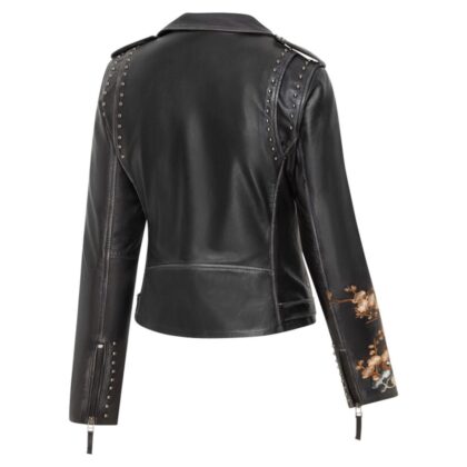 Stars & Stripes Damen Lederjacke Mabel schwarz Outdoor Lederjacken Schwarz female detail 1