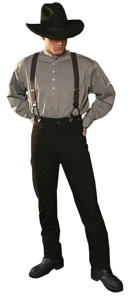 Stars Stripes Mens Old Style Western Trousers Dillon Black WesternWear Shop