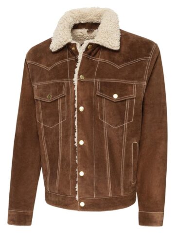 Stars & Stripes Herren Western Lederjacke Decker braun Outdoor Lederjacken Braun male main image Western Wear