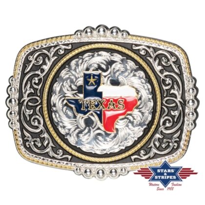 Stars & Stripes Western-Gürtelschnalle GS-609 Texas Gürtel Gürtelschnallen Silber unisex main image Western Wear