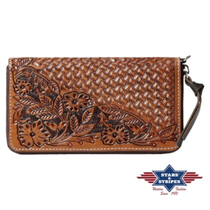 Stars & Stripes Western Style Geldbörse Wallet-05 Accessoires Geldbörsen Braun female main image Western Wear