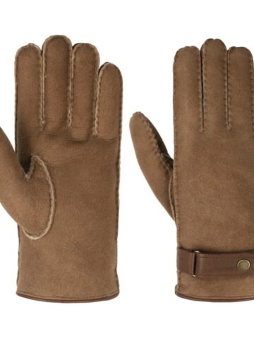 Stetson Deerskin Lambfur Lederhandschuhe braun Accessoires Handschuhe Braun unisex main image Western Wear