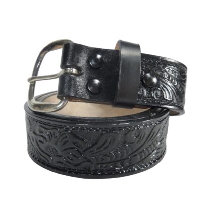 Western Ledergürtel Floral Touch schwarz Gürtel Ledergürtel Schwarz unisex main image Western Wear