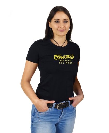 Great Western Damen T-Shirt Cowgirls kurzarm schwarz Ladies Westernhemden Schwarz female main image Western Wear