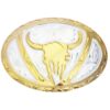 Great Western Gürtelschnalle German Silver Stierkopf Gürtel Gürtelschnallen Gold unisex main image Western Wear