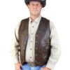 Great Western Herren Antik Classic Lammleder-Weste braun Cowboys Westen Braun male main image Western Wear