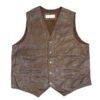 Great Western Herren Antik Classic Lammleder-Weste braun Cowboys Westen Braun male detail 2