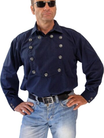 Great Western John Wayne Country Old Style Westernhemd blau Cowboys Old Style Blau male main image Western Wear