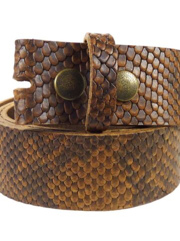 Great Western Ledergürtel Western Style Snake Brown Gürtel Ledergürtel Braun unisex main image Western Wear