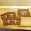 Great Western Style Kuhfell Whiskey Glas Untersetzer-Set Accessoires Dekoartikel Braun unisex detail 4