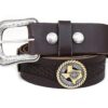 Great Western Texas Conchos Leder-Westerngürtel dunkelbraun Gürtel Ledergürtel Braun unisex main image Western Wear