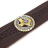 Great Western Texas Conchos Leder-Westerngürtel dunkelbraun Gürtel Ledergürtel Braun unisex detail 2