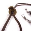 Lederkinnriemen für Westernhüte mit Haken braun Hüte Zubehör Braun unisex detail 2
