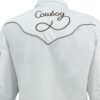 Rangers Herren Westernhemd Cowboy weiß langarm Cowboys Westernhemden Weiß male detail 1