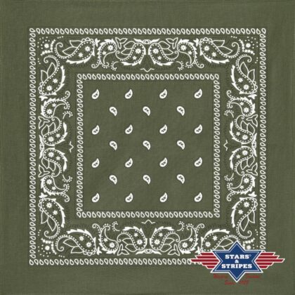 Stars & Stripes American Style Bandana-10 olive green Accessoires Sonstiges Grün unisex detail 1