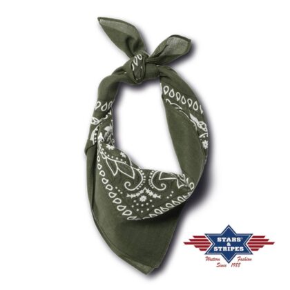 Stars & Stripes American Style Bandana-10 olive green Accessoires Sonstiges Grün unisex main image Western Wear