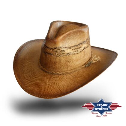 Stars & Stripes Cowboy Western-Strohhut TICO 2 Hüte Strohhüte Braun unisex main image Western Wear