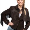 Stars & Stripes Damen Leder-Fransenjacke Yuma braun Outdoor Lederjacken Braun female detail 1