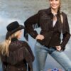 Stars & Stripes Damen Leder-Fransenjacke Yuma braun Outdoor Lederjacken Braun female main image Western Wear