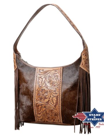 Stars & Stripes Damen Umhängetasche Westerntil BAG-11 Accessoires Taschen Braun female main image Western Wear