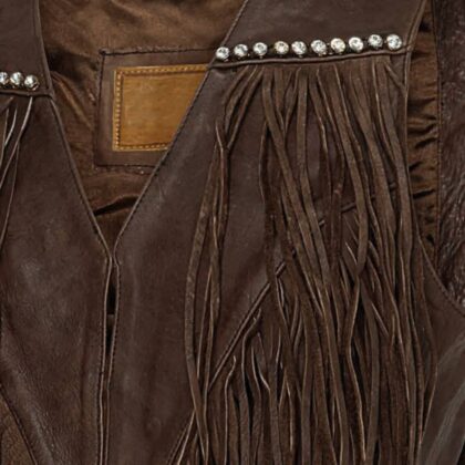 Stars & Stripes Damen Western Fransenweste DANA braun Ladies Westen Braun female detail 2