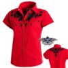 Stars & Stripes Damen Westernbluse Ella rot kurzarm Ladies Oberteile & Blusen Rot female detail 4
