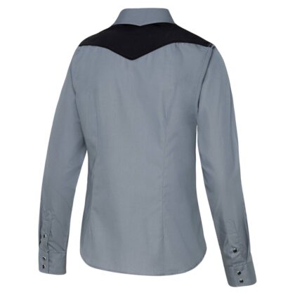 Stars & Stripes Damen langarm Westernbluse A-20 grau schwarz Ladies Oberteile & Blusen Grau female detail 1