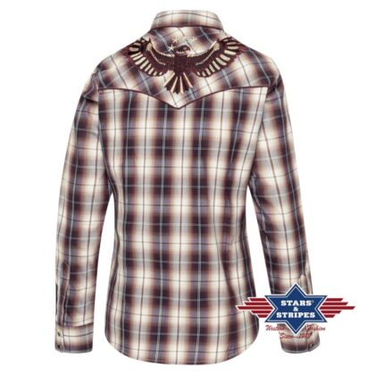 Stars & Stripes Damen langarm Westernbluse HARPER rot Ladies Oberteile & Blusen Rot female detail 1