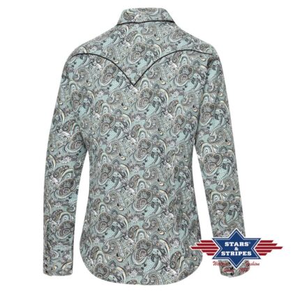 Stars & Stripes Damen langarm Westernbluse WILLOW Ladies Oberteile & Blusen Grau female detail 1