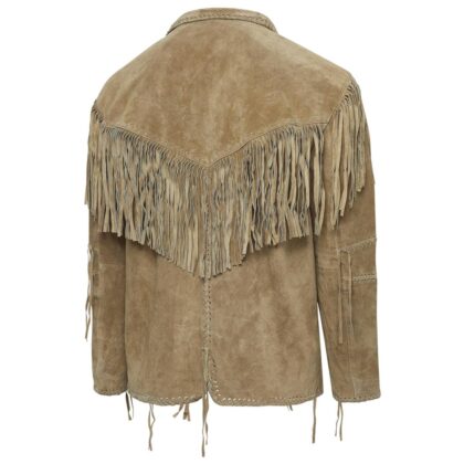 Stars & Stripes Heren Western Lederfransenjacke HOMBRE sand Outdoor Lederjacken Beige male detail 1