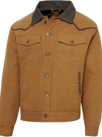 Stars & Stripes Herren Canvas Westernjacke ANDREW braun Outdoor Jacken Braun male main image Western Wear