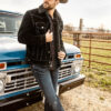 Stars & Stripes Herren Western Lederjacke Hunter schwarz Outdoor Lederjacken Schwarz male detail 4