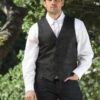 Stars & Stripes Herren Western Old Style Weste Lincoln schwarz Cowboys Old Style Schwarz male detail 2