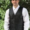 Stars & Stripes Herren Western Old Style Weste Lincoln schwarz Cowboys Old Style Schwarz male detail 4