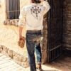 Stars & Stripes Herren Westernhemd Barney langarm beige Cowboys Oberteile & Blusen Beige male detail 3