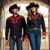 Stars & Stripes Herren Westernhemd Brooks schwarz Langarm Cowboys Westernhemden Schwarz male detail 2